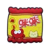 Venta al por mayor del fabricante Lindos Accesorios para Zapatos con Temática de Snacks, Dijes para Zapatos de Material de Goma Suave de PVC, Decoraciones para Chanclas de Playa DIY
