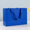 Bolsa Embutida Saco de Papel para Presente Universal Cor Pura Cartão Branco Estampagem a Quente Logo Roupa Chá Saco de Papel para Presente Embalagem