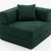 Caixa de sofá compactada a vácuo, veludo cotelê, para salas pequenas, sofá-cama preguiçoso fácil de dobrar, algodão