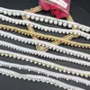 Perlas cosidas a mano, Cheongsam de una sola cara, Accesorios para la ropa, Encaje con cuentas, Pesados Accesorios Decorativos para Cuello de Ropa Hechos a Mano para Bricolaje