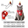 Set de sombrero y bufanda navideña con flecos para mascotas, calentador de cuello de Papá Noel y árbol de Navidad, accesorios de disfraz festivo para gatos y perros