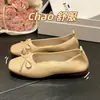 Zapatos de tacón bajo para mujer con lazo, Primavera y Otoño 2026, Zapatos de abuela, Talla grande, Slip-on, Nuevos zapatos planos de hada francesa