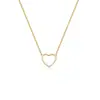 Colar Coração Transfronteiriço Mini Colar Coração Dourado Corrente Clavícula Oca de Aço Inoxidável para Mulheres Joias de Nicho