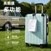 Zíper Frontal Multifuncional com Carregamento USB Porta-Garrafa Handle de Mala de 20 Polegadas Senha Maleta de Viagem Silenciosa Durável