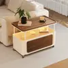Mesa de Café Multifuncional Móvil Usada para Sala de Estar Wind Apartamento Pequeño en Casa Sofá con Ruedas Gabinete Lateral Mesa Lateral Mesa Pequeña
