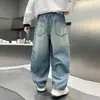 Ropa para niños para niños, pantalones vaqueros de primavera y otoño, nuevos pantalones largos casuales 2026 para niños mayores, ropa de primavera elegante y moderna para niños