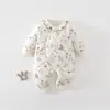 Ropa sin costuras estilo monje para recién nacidos, mameluco de primavera y otoño para bebé, mameluco de mariposa para recién nacidos, mameluco de mariposa de algodón puro para bebé de otoño e invierno