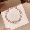 Pulseira de Pérolas Irregular Ajustável Estilo Francês, Design de Nicho, Pulseira Versátil, Luxo Leve, Sensação de Alto Padrão, Joias para Atacado