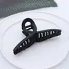 Garra de Cabelo Grande e Estilosa Personalizada Presilha de Plástico Tipo Garra Presilha Tubarão Cor Sólida Fosca Garra de Cabelo Presilha para Coque