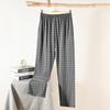 Pijama Masculino de Algodão Tricotado Novo para Primavera e Outono Dois Bolsos Algodão Solto Tamanho Grande em estoque Calças de Casa