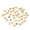 Cuentas de oro de 18k para conservar el color, corte hexagonal, pulsera cilíndrica, cuentas sueltas, accesorios, cuentas para pulsera DIY, accesorios, venta al por mayor