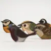 Pegatinas de Pájaros Coloridos de Madera, Pegatinas Decorativas de Espejo, Pegatinas Creativas para Refrigerador, Adornos de Decoración de Interiores, Pegatinas Decorativas para Habitación de Niños