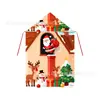 Capa con Capucha Estampado de Dibujos Animados Navideños Hecha a Medida de Fábrica con Cordón para Fiesta Navideña Capa de Noche Reloj