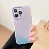Para iPhone16 funda de teléfono móvil degradado láser 15 mate manzana 14 color transparente 13 marco de lente 11 colorido
