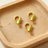 Peça Final com Fecho Lagosta Colorfast Banhada a Ouro Real Conector Fivela para Colar Pulseira Chaveiro DIY Fecho para Joias Artesanais
