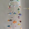 Kit de Materiais para Sino de Vento de Peixe do Oceano em Bastão Torcido Estilo Tiktok Decoração Pendente Sino de Vento de Peixe Artesanal DIY