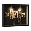 Caixa Silhueta Mini Museu Personalizada Presente de Aniversário de Casamento Ímã de Geladeira Placa de Metal Absorção Magnética Porta-Retrato