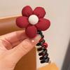 Onda Nueva Punto Flor Trenza Burbuja Línea Larga Anillo para el Cabello Dulce Punto Lazo Corbata Cuentas Cabello Duradero Tocado para Mujer