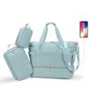 Bolsa de Viagem Transfronteiriça de Três Peças para Curta Distância, Bolsa de Ombro Portátil, Bolsa Fitness com Separação Seco e Molhado, Compartimento para Sapatos, Bolsa Mamãe de Grande Capacidade