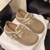 Zapatos Individuales de Suela Gruesa para Mujer Estilo Bosque Estilo Academia Versátiles para Usar Afuera 2026 Otoño Nuevos Slip-on de Dos Vías Zapatos Birkenstock