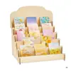 Estante de Almacenamiento para Tarjetas de Felicitación y Postal de Madera Transfronterizo Vitrina de Escritorio Estante de Almacenamiento Simple de Madera para Uso Doméstico Manualidad Artística