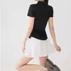 2024 nuevo yoga fitness ejercicio con almohadilla en el pecho manga corta espalda hermosa running Pilates ropa deportiva de yoga al por mayor