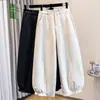 Pantalones Florales Holgados Cortos para Mujer Tallas Grandes, Pantalones de Pierna Ancha para Mujeres Petites, Pantalones Harem Globos Casuales