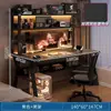 Mesa de computadora con tablero perforado para el hogar, escritorio sencillo, mesa con estantería integrada, mesa de estudio para secundaria, escritorio para dormitorio pequeño