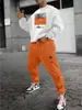 Traje de Sudadera con Cuello Redondo y Pantalón para Hombre Temu Transfronterizo Estampado 3D Moda Hip-Hop al Aire Libre Ropa Deportiva