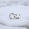 Pendientes Ka Brand Tipo C de Oro de 18 Quilates para Mujer, Diseño de Moda, Venta al por Mayor Forma de Corazón Flor Moda Estilo Commuter con Diamantes