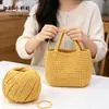 Fio de Algodão Oco para Quatro Estações 2mm Algodão Linho Tricô Manual DIY Chapéu Bolsa Crochê Capa de Copo Fio Redondo Coreano