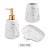 Cerámica Baño Juego de Cuatro Piezas Artículos de Tocador Baño Vaso para Enjuague Bucal Vaso para Cepillo de Dientes Juego de Plato con Drenaje Lavabo
