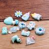 10 Piezas/Paquete, 8 Colores Mezclados Aleatoriamente, Accesorios de Resina para Manualidades, Animales de Dibujos Animados, Frutas, Flores, Donas, Adornos para Colgantes
