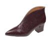 Botines Cortos de Piel Charol con Punta Fina y Escote en V Estilo Europeo y Americano para Mujer con Tacones de Aguja Botas con Estampado de Serpiente Nuevas Otoño e Invierno 2023 Botas de Aspecto Adelgazante