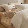 Juego de Cuatro Piezas de Hilo de Doble Capa Leche Terciopelo Otoño e Invierno Engrosado Cálido Cubrecolchón de Terciopelo Coral Sábanas y Sábanas Ajustables Ropa de Cama de Terciopelo de Algodón