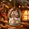 Adornos Colgantes Planos de Acrílico de Navidad Nuevos Decoraciones para Árbol de Navidad Muñeco de Nieve Casa Decoraciones de Navidad Decoraciones para el Hogar
