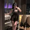 Camisón Sexy de Mariposa, Atractivo Conjunto de Ropa de Casa Transparente con Espalda Descubierta, Puro Deseo, Cómodo