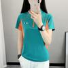 Nueva Camiseta de Manga Larga de Secado Rápido para Exteriores de Otoño Ropa de Montañismo para Mujer Cuello Alto Deporte Fitness Running Top Elástico para Mujer
