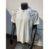 Camiseta Blanca de Manga Corta con Estampado Floral para Mujer, Marca Nacional de Moda, Verano 2026, Holgada, Casual, Versátil, Top de Media Manga, Negro