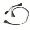 Cable de Extensión para Ventilador de Refrigeración de Computadora Control de Velocidad por PWM y Temperatura Cable de Extensión Uno a Cuatro Adaptador de Cable de Placa Base 4P/3P