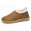 Nuevo Estilo Invierno Old Beijing Zapatos de Algodón Suave para Mujer Estilo Mocasín Forrados de Borrego Cálidos Casuales Cómodos Pantuflas Medias Perezosas