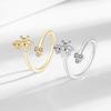 Anillo Abierto Panal Libélula Piedra Luna Transfronterizo Amazon Simple Personalidad Ajustable Comercio Exterior Europeo y Americano