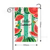 Bandera de Jardín Temática de Verano Transfronteriza Decorativa para Patio Festival Fiesta Escena Decorativa Lino Impresión Doble Cara