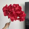 Flores de Hortensia Artificiales de 5 Cabezas para Arreglos de Boda, Exhibiciones Florales, Decoraciones de Ventana y Ramilletes de Flores Artificiales