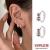 Pendientes de circonita estilo Chanel de plata de ley 925 para mujer, exquisitos pendientes de nicho de alta calidad, dulces, joyería de nuevo estilo de otoño, moda