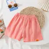 Pantalones Cortos de Moda de Hilo de Algodón para Niños Verano Finos Pantalones Casuales de Algodón Puro para Bebé Niños y Niñas Dulces Elegantes Pantalones Cortos de Verano