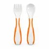 Tenedor y Cuchara de Entrenamiento para Niños Alimento Complementario para Bebés Mango Curvo Set de Cuchara y Tenedor para Comer Solo Vajilla para Bebés y Niños Pequeños En Stock Venta al Por Mayor