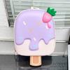 Mochila Escolar Infantil Fofa Estilo Coreano Jardim de Infância Meninos e Meninas Desenho Animado Sorvete Casca de Ovo Mochila Infantil para Passeio Leve