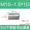 Fabricante en stock acero inoxidable 304 rosca métrica gruesa manguito roscado de alambre de acero tornillo de roscado protectores tornillo de roscado protector M2-M24