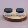 Caja redonda negra 7g tarro de crema, tarro de crema facial para reempaque, caja de brillo de labios, caja de sombras de ojos, tarro de ungüento 7ml, caja de polvo para labios